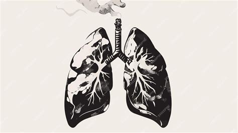Cigarette Burning Human Lungs Illustration | Premium AI-generated vector
