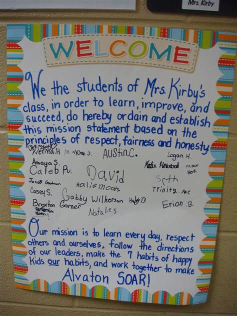 Image result for Class Vision Statement