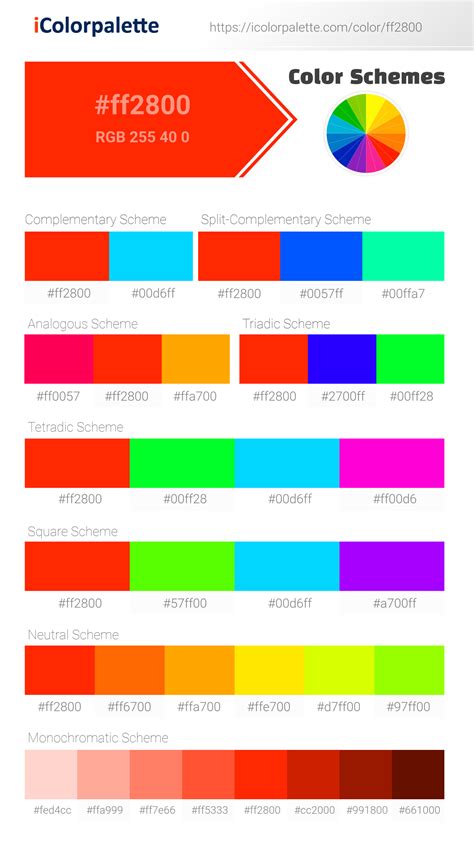 Ferrari Red Color | ff2800 | Color conversion CMYK | Hsl | Rgb ...