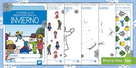 Cuadernillo: Orientación Espacial - El invierno - Twinkl