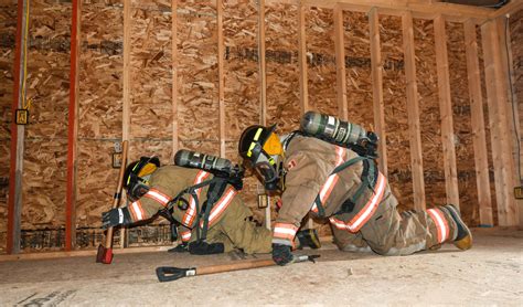 Portage Fire Department Volunteer Firefighter Training at Bailey Homes