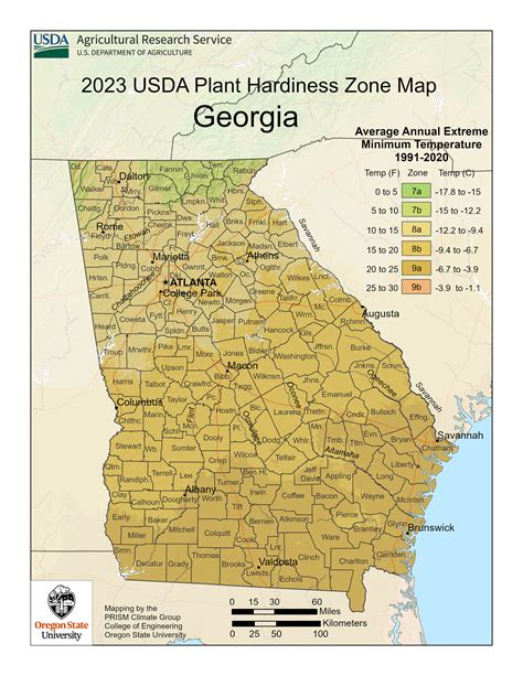Georgia Plant Hardiness Zones Map And Gardening Guide - Gardenia Organic