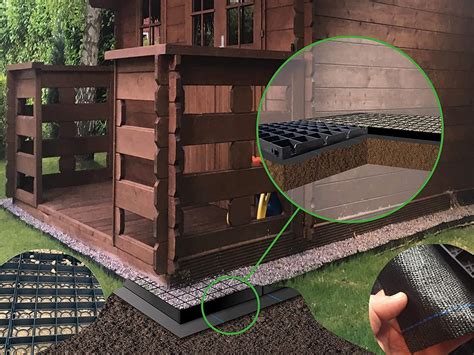 GARDEN SHED BASE 500X500 PLASTIC ECO-FRIENDLY REINFORCED GLASS ...