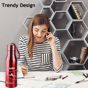 Cello Refresh Vacuum Insulated Flask 750ml, Silver | Hot and Cold Water ...