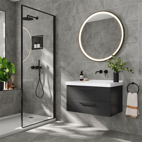 Homebase Grey Porcelain Rasa Matt Wall & Floor Tile - 1.62 sqm Pa ...