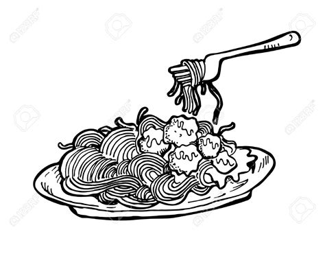 Spaghetti Clipart Black And White | Free download on ClipArtMag