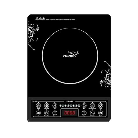 V Guard VIC 150 Induction Cooktop with Touch Panel, 2000W, 24 Hour ...