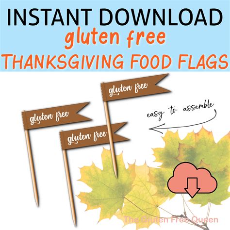 Gluten free toothpick flags (Thanksgiving - brown) - The Gluten Free Queen