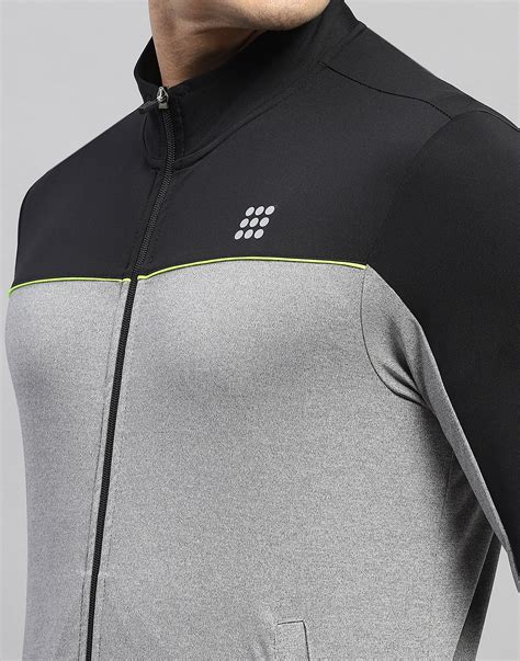 Buy Men Grey Melange Solid Round Neck Full Sleeve Tracksuit Online in ...