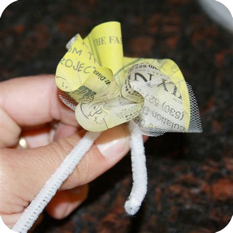 Image result for Newspaper Flower Tutorial