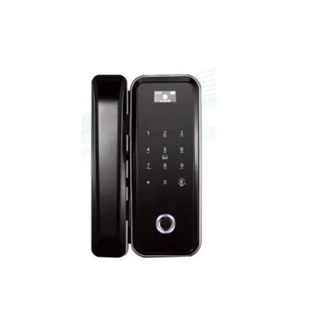 GL 300 Fingerprint Glass Door Lock - Secure & Stylish Black Lock at ...