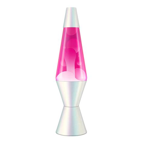 LAVA Lamp - 14.5" Opalescent Pearl Motion Lamp - White Lava and Pink ...