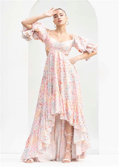 Leaf Magic Jacquard Cutouts Dress – mandirawirk.in