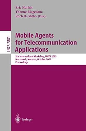 Mobile Agents for Telecommunication Applications: 5th International ...