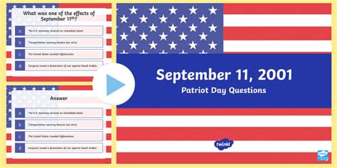 FREE Patriot Day Questions PowerPoint (teacher made)