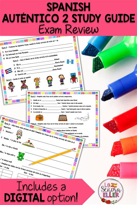 Auténtico 2 Spanish Final Exam Review Study Guide Print Digital Google ...