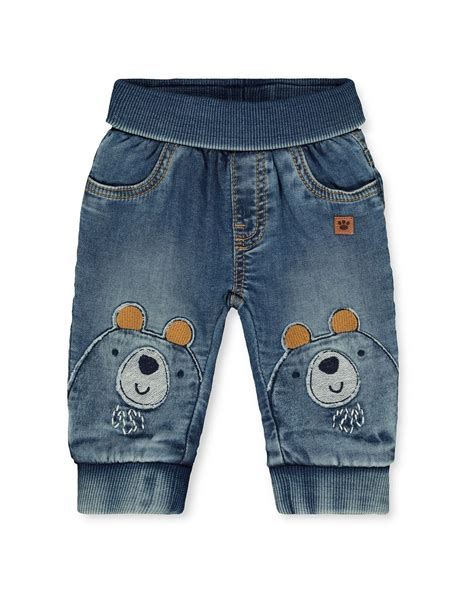 Buy Boys Denim Joggers Bear Patch And Embroidery - Blue Online at Best ...