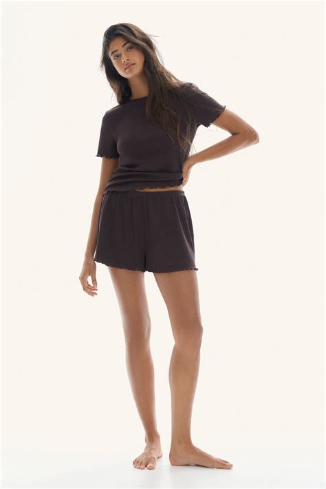 Modal-blend pyjamas - Dark brown - Ladies | H&M IN