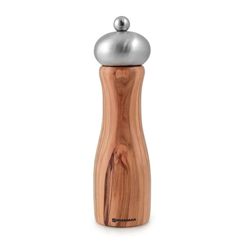 Buy Swissmar Belle Olive Wood Salt Mill with Stainless Steel Top Online ...