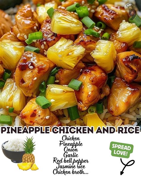 Pineapple Chicken and Rice 4 | Chicken dishes recipes, Pineapple ...