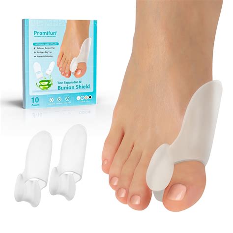Promifun Bunion Cushion Protector, 10 Packs of Bunion Corrector Pads with Separator for Big Toe ...