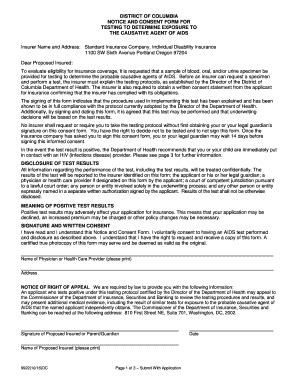 Fillable Online Notice and Consent Form for Blood, Oral Fluid and/or ...