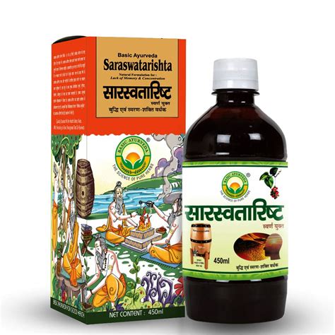 Basic Ayurveda Saraswatarishta Solution, 450 ml Price, Uses, Side ...