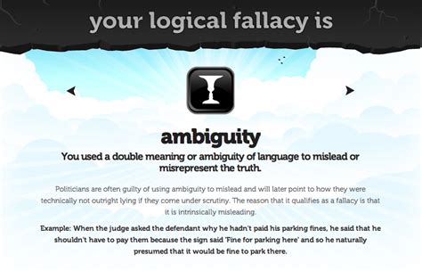 Image result for Ambiguity Fallacy Examples