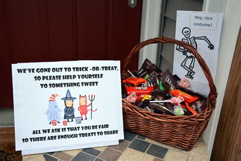 Printable Halloween Candy Bowl Signs