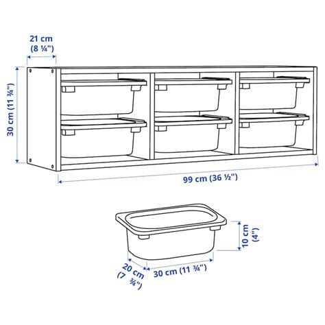 TROFAST wall storage, white/white, 99x21x30 cm (39x81/4x113/4") - IKEA