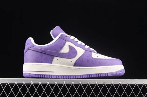 LV x Nike Air Force 1 07 Low Purple White Running Shoes DM0970-100 ...