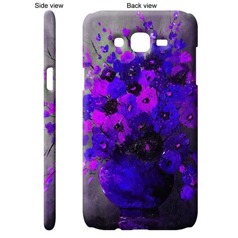 TheGiftKart Paint Art Blue and Purple Flowers Back Cover Case for ...
