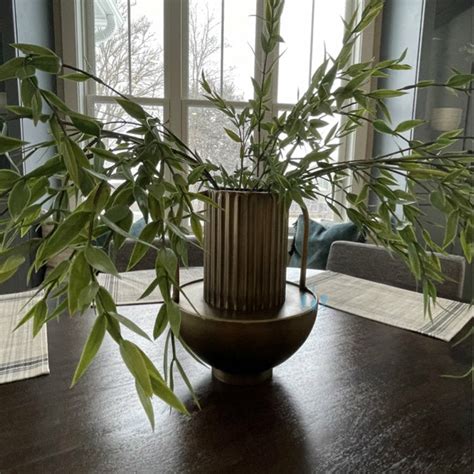 Lush Antique 2 Piece Tabletop Metal Vases