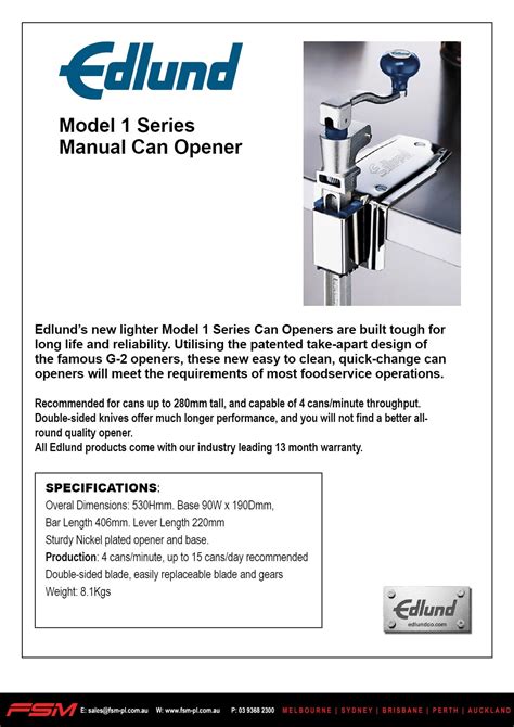 Edlund MODEL 1 - Manual Can Opener | SilverChef