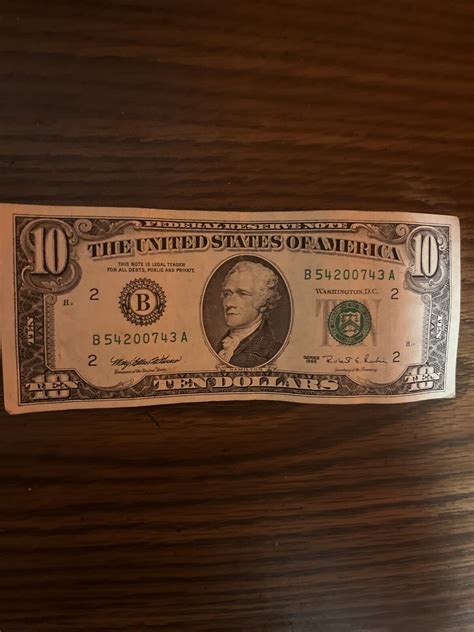 "US $10 Bill" 1950 Federal Reserve Note Green Seal Cleveland ...