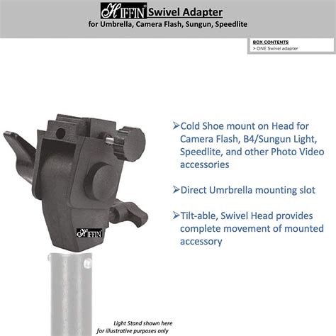 HIFFIN® Studio Setup sungun umbrella Adapter