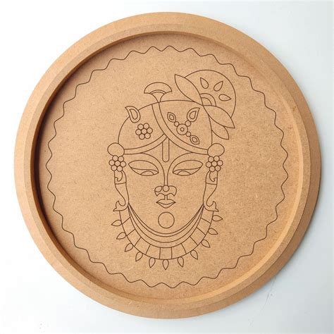 MDF Pre Marked Round Shreenathji– Hobby Decor Pvt Ltd