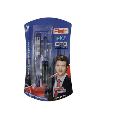 FLAIR Inky Cfo Liquid Ink Fountain Pen|Blue : Amazon.in: Office Products