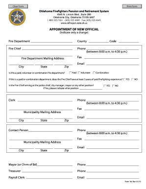 Clear Form Print Form Oklahoma Firefighters Pension And Retirement ...