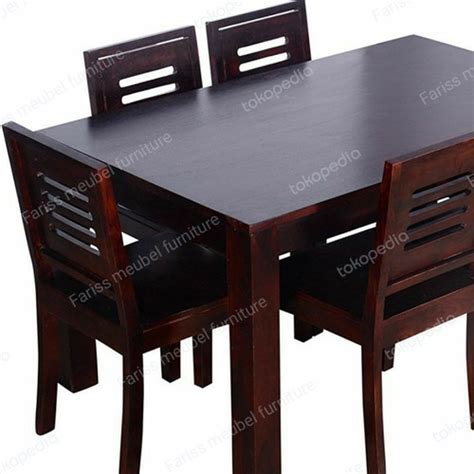 Jual Meja makan keluarga minimalis, dari kyu jati. 100x100x75 cm - Kota ...