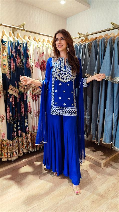Royal Blue Sharara Set – Label DC