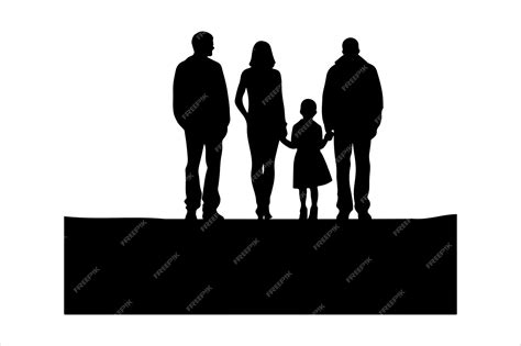Elegant Family Silhouettes for Creative Projects Stunning Silhouettes of Families | Premium AI ...
