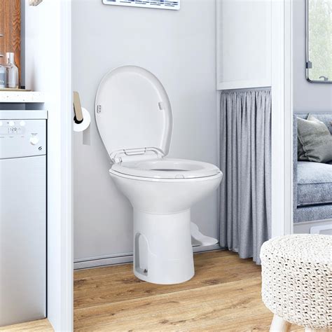 Portable RV Toilet Gravity Pedal Flush with Enamel Bowl for Indoor Outdoor | eBay
