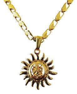 Duepio Lord Ganesha & Sun combination Most beautiful Pendant Hindu ...