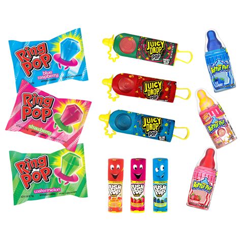 Bazooka Candy Brands Variety Summer Candy Box - 18 Count Lollipops w ...