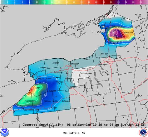 Lake Effect Summary: January 10-12, 2016