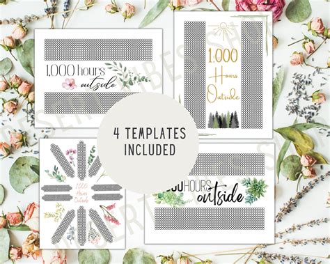 1000 Hours Outside Tracker Template - Digital Outdoor Activity Tracker ...