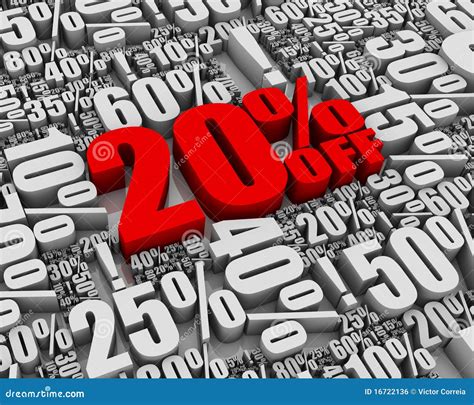 Sale 20% Off! stock illustration. Illustration of generated - 16722136