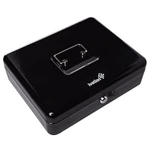 Ivation Cash Box Multi-Compartment Metal Key Lock with Carry Handle ...