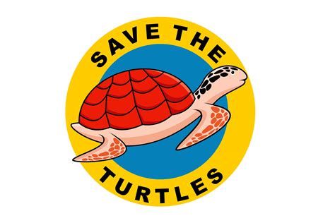 Save the Turtles Sign Board Graphic by edywiyonopp · Creative Fabrica